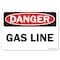Signmission Safety Sign, OSHA Danger, 5" Height, 7" Width, Gas Line, Landscape OS-DS-D-57-L-19378 - alternate 1
